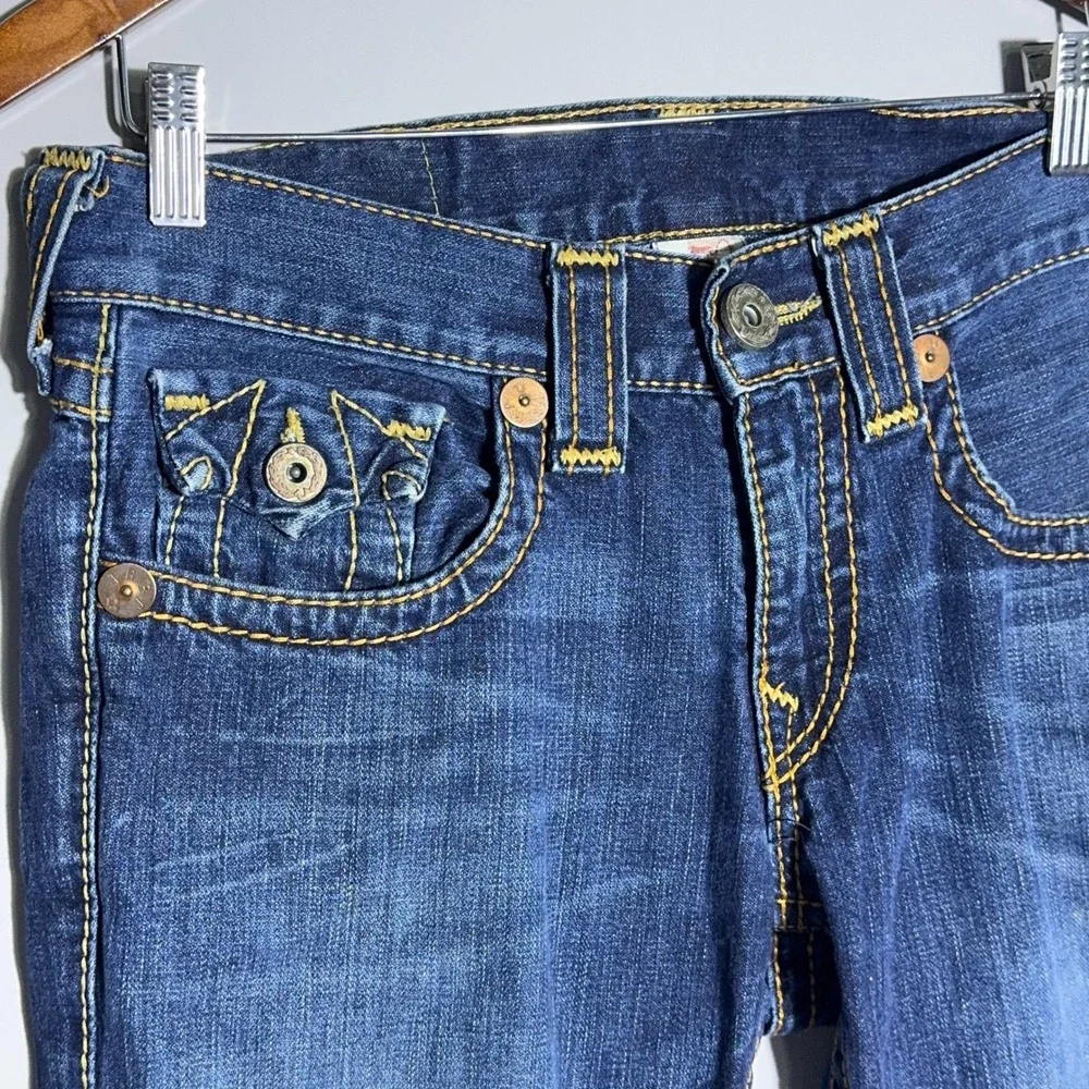 True Religion Billy Big T Y2K Distressed Jeans Mens Size 31 Blue Streetwear